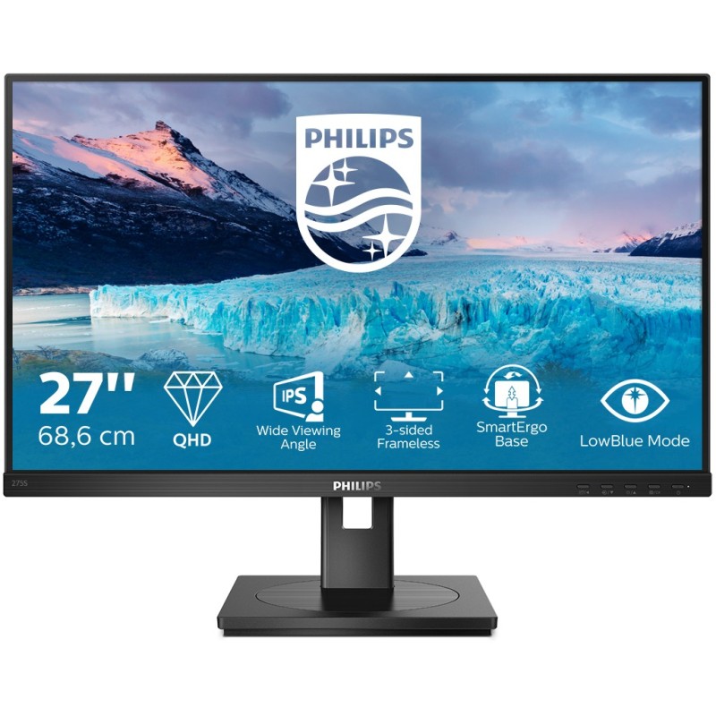 Buy Philips 275S1AE - 27in QHD (2560x1440) IPS Monitor, 75Hz, 4ms, DVI/HDMI/DP, ... in Cyprus, Nicosia, Limassol, Larnaka, Pafos