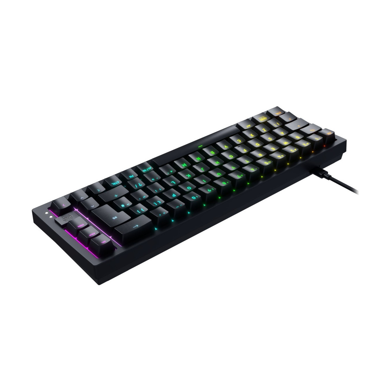Cherry Xtrfy K5V2 - MX2A Red - 65% Compact RGB Mechanical Gaming Keyboard, QWERTZ German, Black, Wired USB