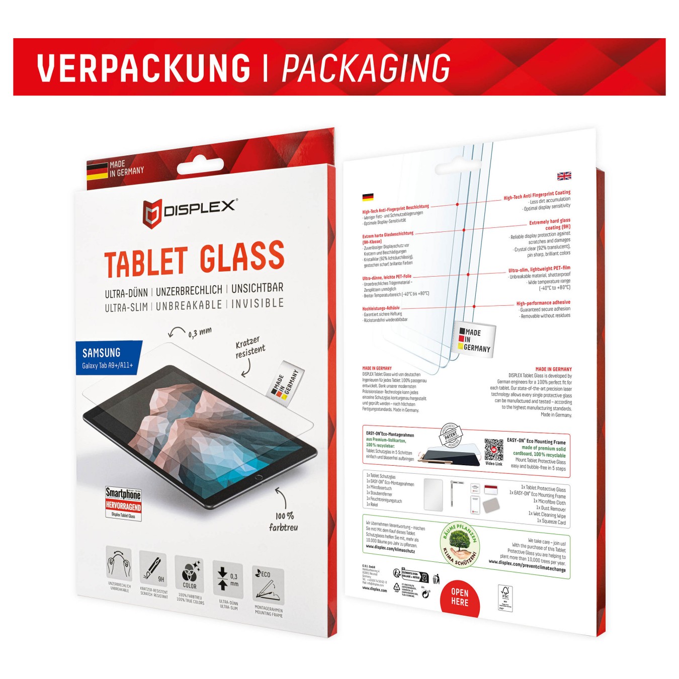 Buy DISPLEX Tablet Glasschutzfolie für Samsung Galaxy Tab A9+ A11+ in Cyprus, Nicosia, Limassol, Larnaka, Pafos
