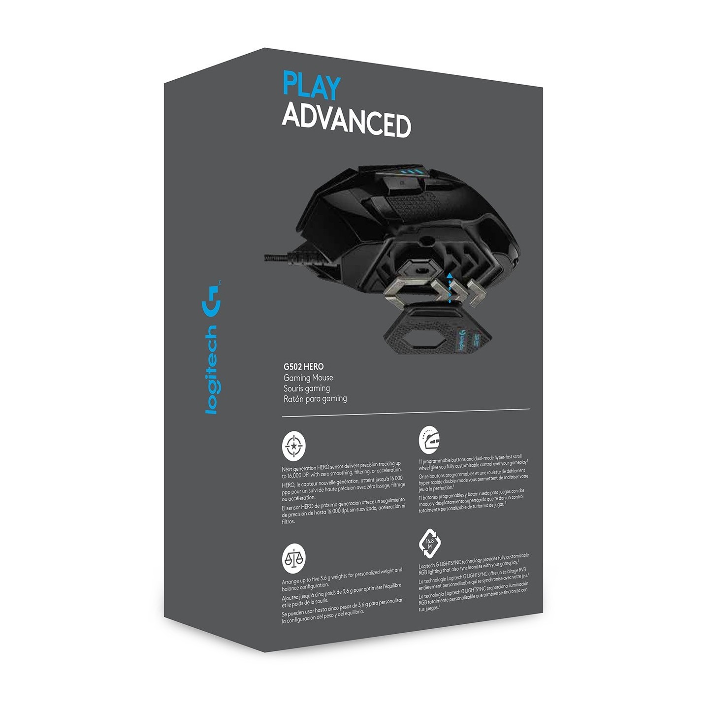 Logitech G502 HERO Gaming Mouse - 25600 DPI HERO Sensor - Wired (Boxed) — Buy in Cyprus with Fast Delivery