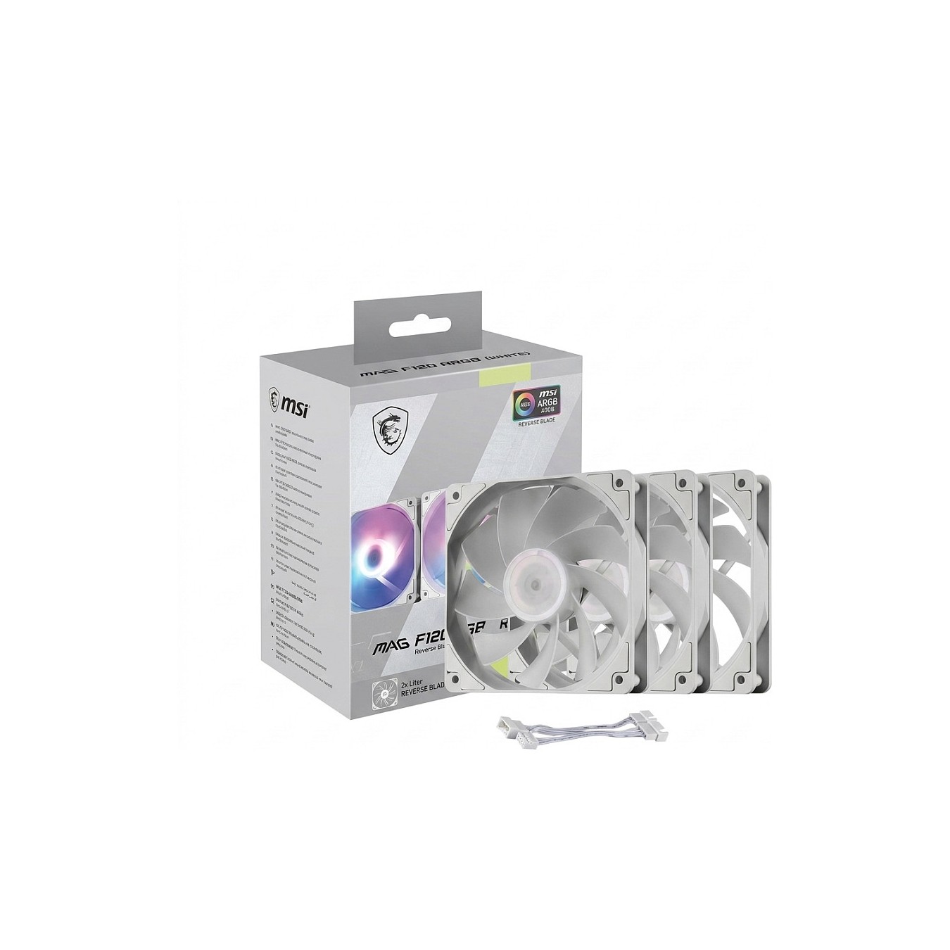 Buy MSI MAG F120 ARGB-3RB Gehäuselüfter Triple Pack in Cyprus, Nicosia, Limassol, Larnaka, Pafos