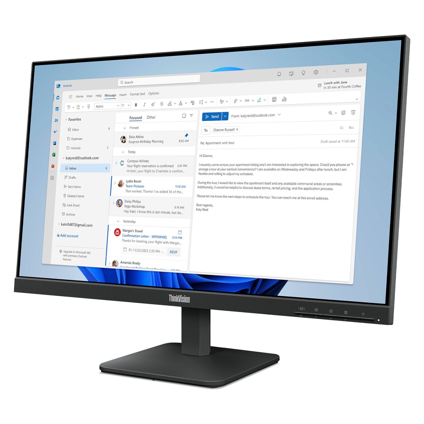 Buy Lenovo S24-4E 23.8 FHD IPS 16:9 in Cyprus, Nicosia, Limassol, Larnaka, Pafos