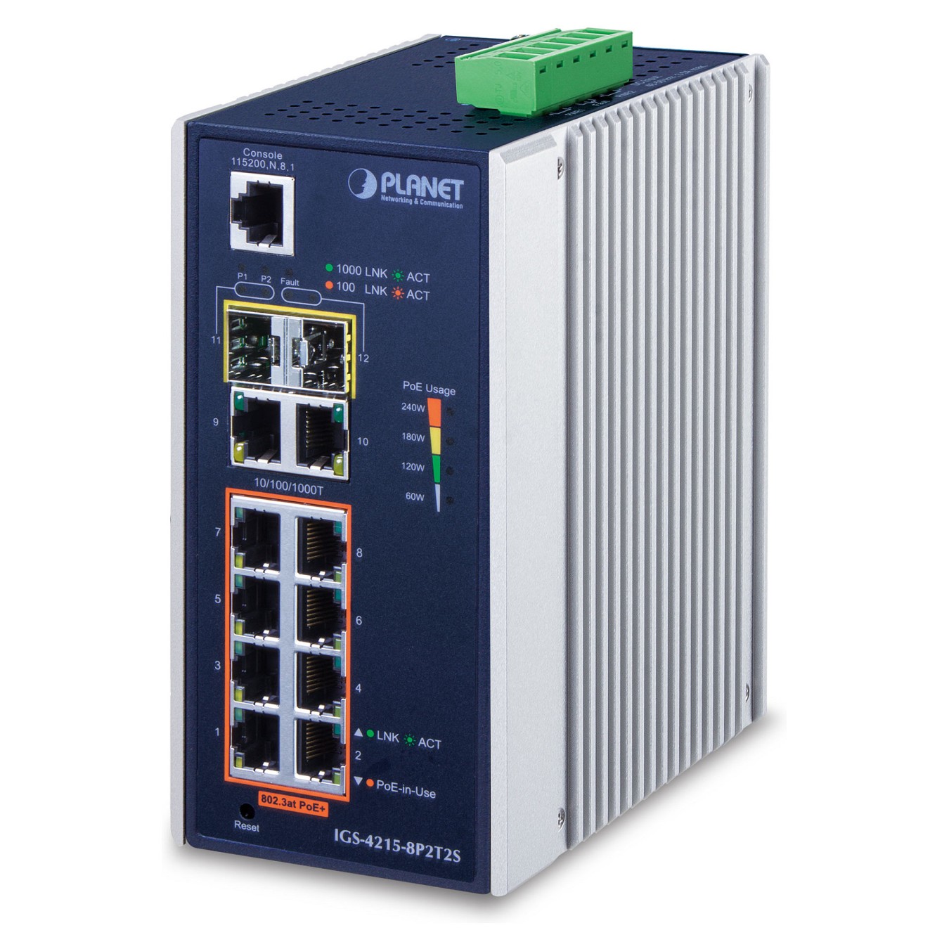 Buy Planet IGS-4215-8P2T2S Industrie 8-Port SFP Managed Switch in Cyprus, Nicosia, Limassol, Larnaka, Pafos