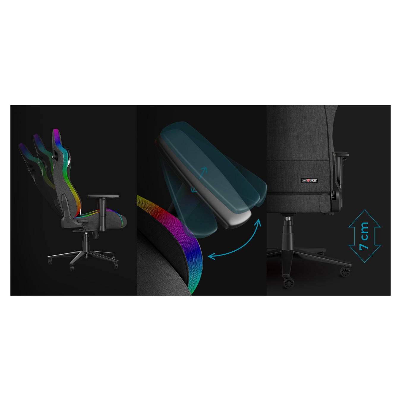 Buy Genesis Gaming Stuhl TRIT 660 RGB grau in Cyprus, Nicosia, Limassol, Larnaka, Pafos