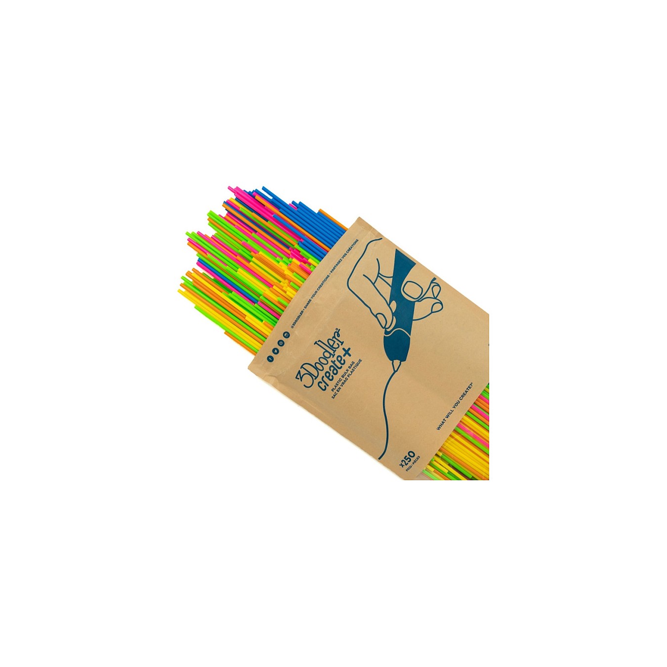 Buy 3Doodler Filament Create+ & Pro+ 250 PLA neongrün. neongelb. neonpink. neonorange. blau Neon Sunset Mix in Cyprus, Nicosia, 