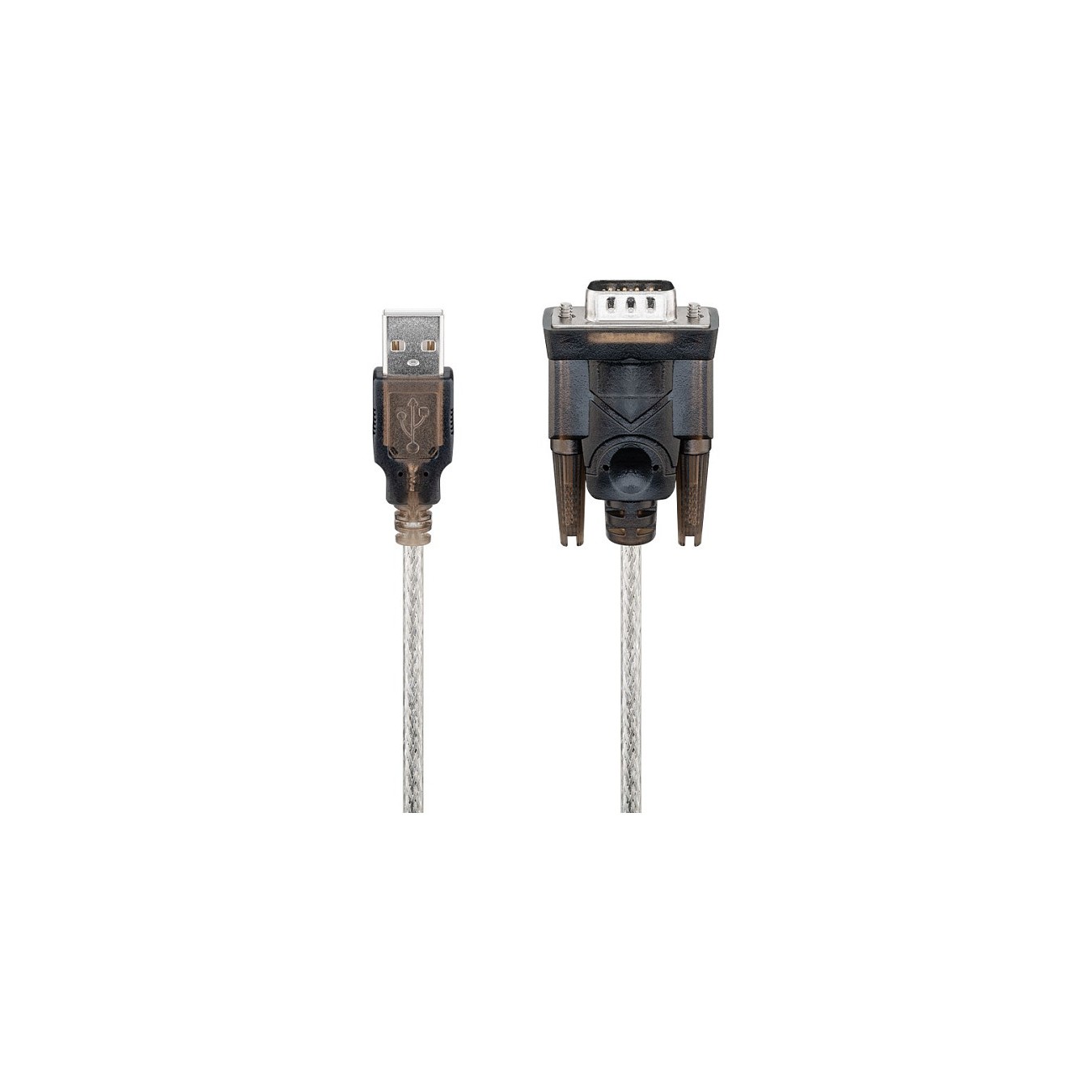 Buy Goobay USB seriell RS232 Konverter, Transparent 1,5m, USB 2.0-Stecker (Typ A) to D-SUB RS-232-Stecker (9-polig) in Cyprus, N