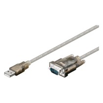 Buy Goobay USB seriell RS232 Konverter, Transparent 1,5m, USB 2.0-Stecker (Typ A) to D-SUB RS-232-Stecker (9-polig) in Cyprus, N