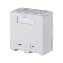 Buy METZ CONNECT Keystone Anschlussdose AP 2 Port unbestuckt reinweiss in Cyprus, Nicosia, Limassol, Larnaka, Pafos