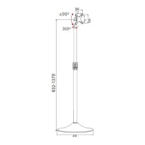Buy TECHLY Standhalterung fuer Displays Bildschirme LCD LED von 33 bis 70cm 13-27Zoll fuer Ihre Ausstattung bis 22 KG VES... in 