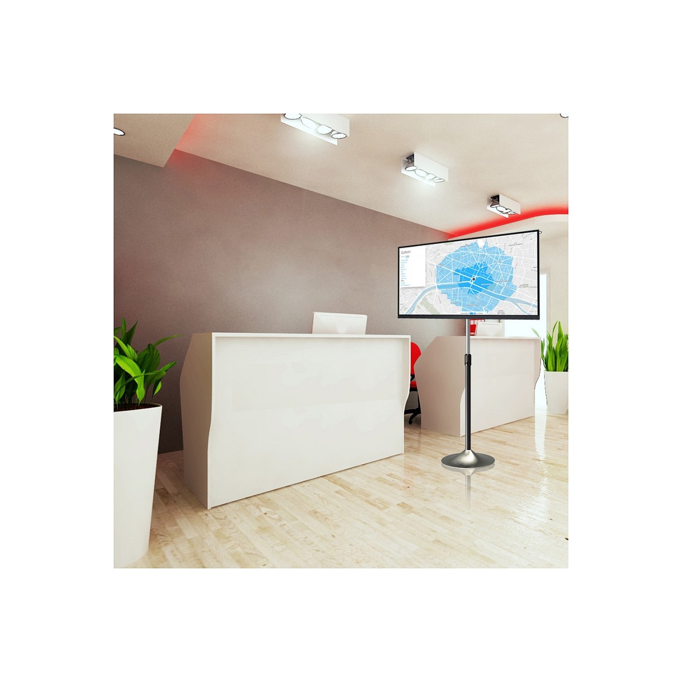 Buy TECHLY Standhalterung fuer Displays Bildschirme LCD LED von 33 bis 70cm 13-27Zoll fuer Ihre Ausstattung bis 22 KG VES... in 