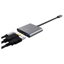 Buy Trust Dalyx 3-in-1 Multiport USB-C Adapter - Dockingstation in Cyprus, Nicosia, Limassol, Larnaka, Pafos
