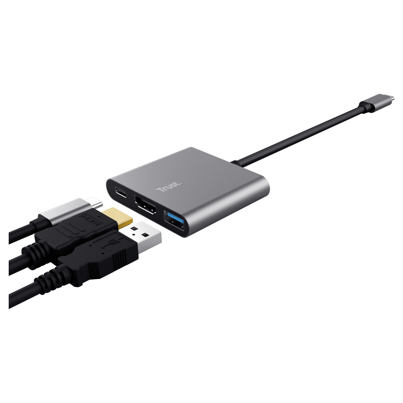 Buy Trust Dalyx 3-in-1 Multiport USB-C Adapter - Dockingstation in Cyprus, Nicosia, Limassol, Larnaka, Pafos