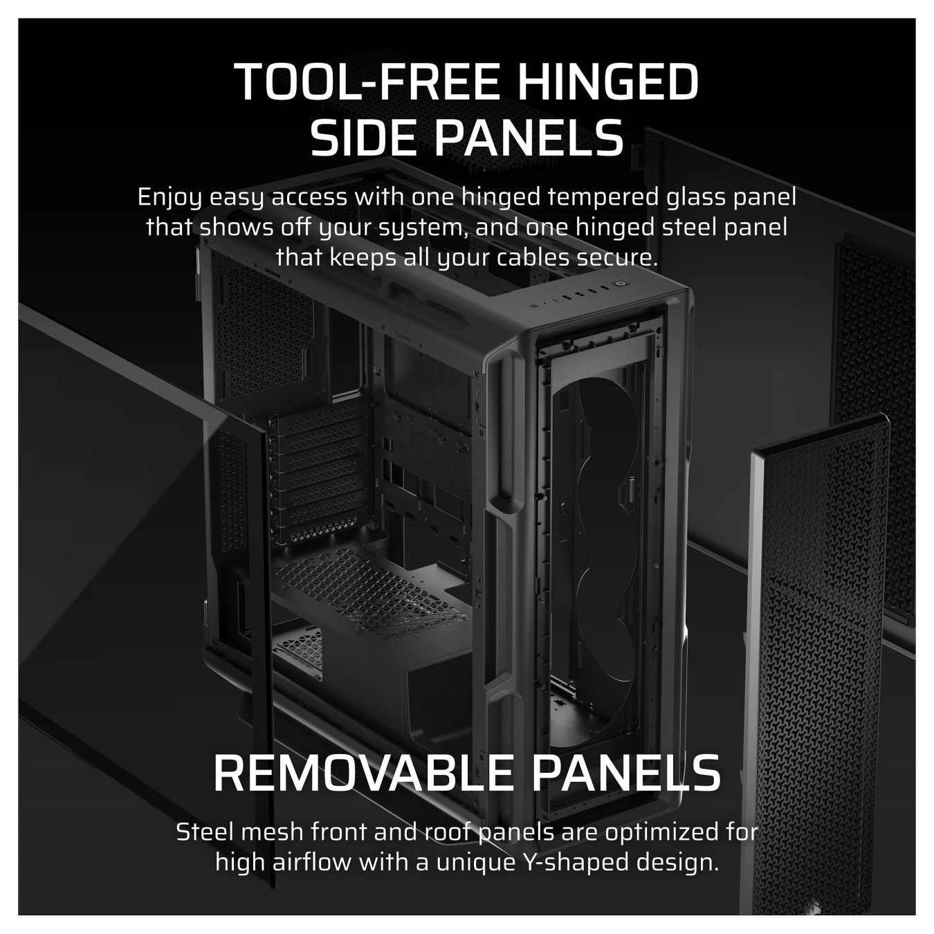 Buy CORSAIR Midi 5000T (Tempered Glass) Black in Cyprus, Nicosia, Limassol, Larnaka, Pafos