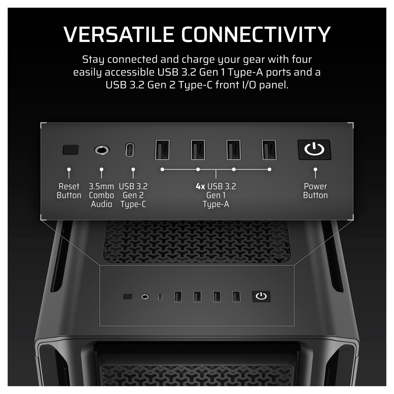 Buy CORSAIR Midi 5000T (Tempered Glass) Black in Cyprus, Nicosia, Limassol, Larnaka, Pafos