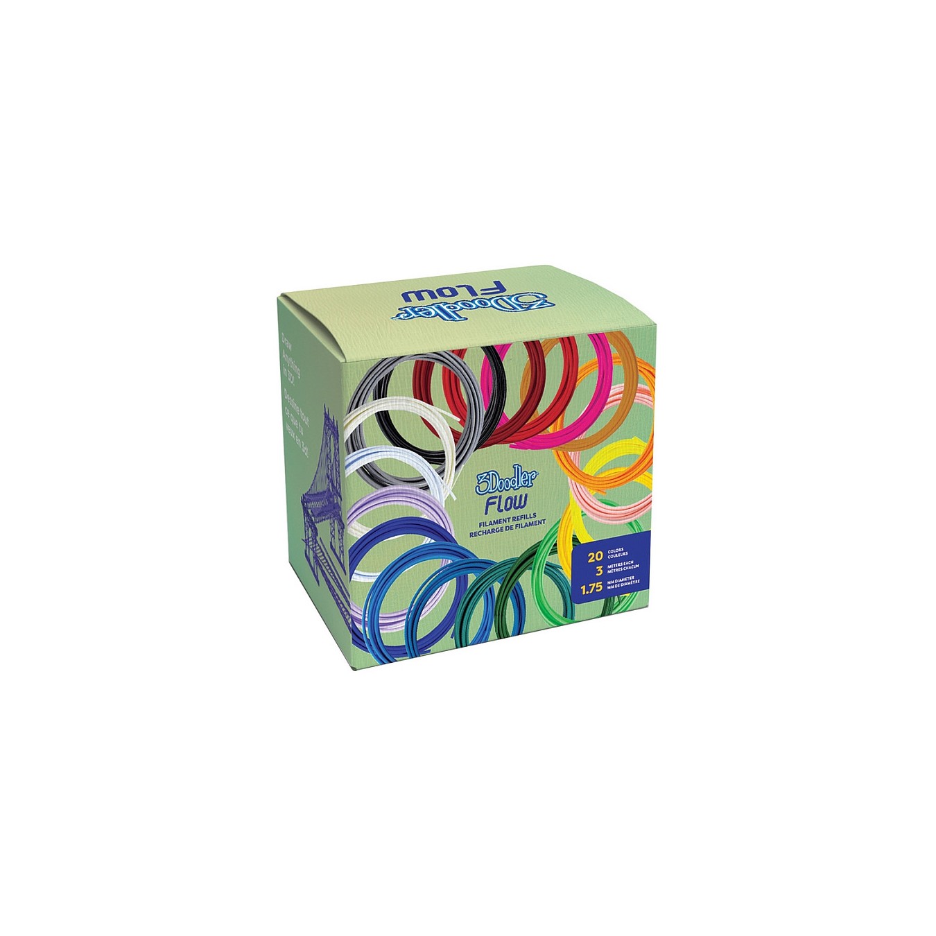 Buy 3Doodler Filament FLOW 20 PLA 20 Farben Nachfüllpack in Cyprus, Nicosia, Limassol, Larnaka, Pafos