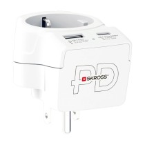 Buy SKROSS Länderstecker Europe to US USB AC20PD wei in Cyprus, Nicosia, Limassol, Larnaka, Pafos