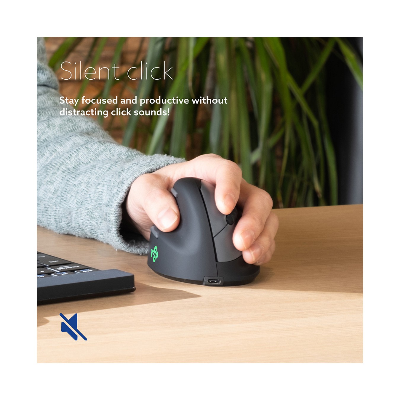 Buy R-Go Maus HE ergonomisch links Bluetooth mittel schw. silb retail in Cyprus, Nicosia, Limassol, Larnaka, Pafos