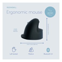 Buy R-Go Maus HE ergonomisch links Bluetooth mittel schw. silb retail in Cyprus, Nicosia, Limassol, Larnaka, Pafos