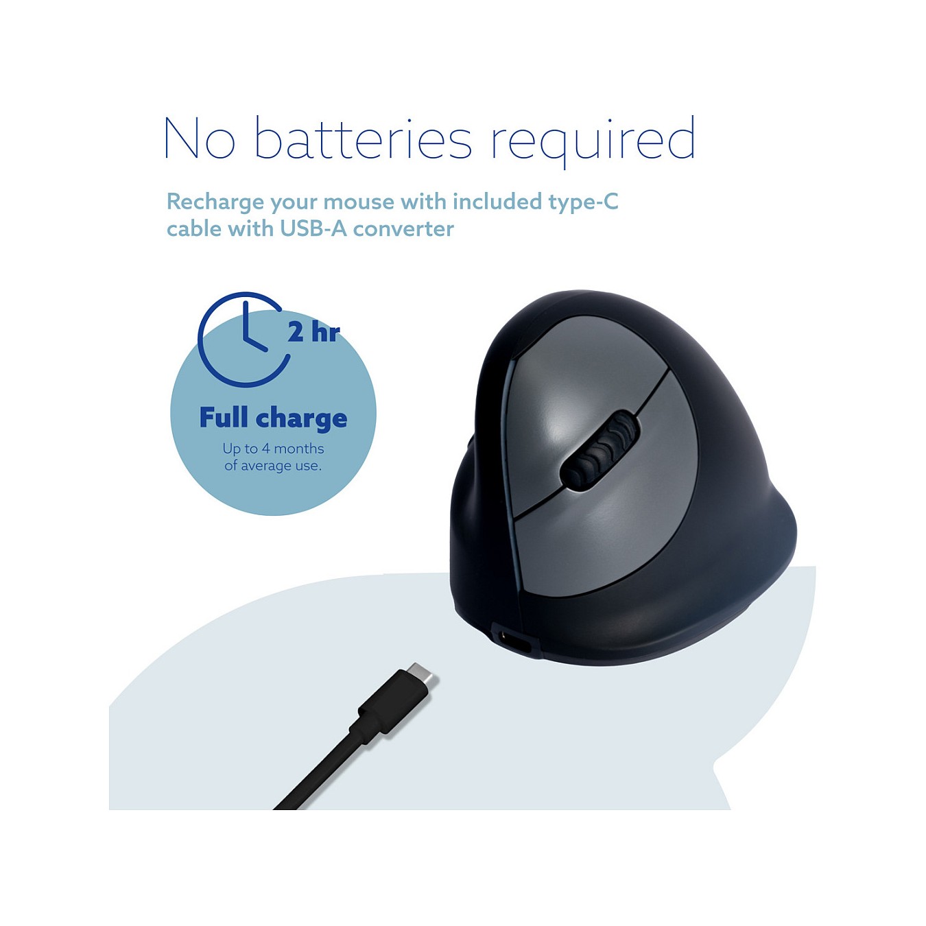 Buy R-Go Maus HE ergonomisch links Bluetooth mittel schw. silb retail in Cyprus, Nicosia, Limassol, Larnaka, Pafos