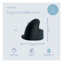 Buy R-Go Maus HE ergonomisch links Bluetooth mittel schw. silb retail in Cyprus, Nicosia, Limassol, Larnaka, Pafos