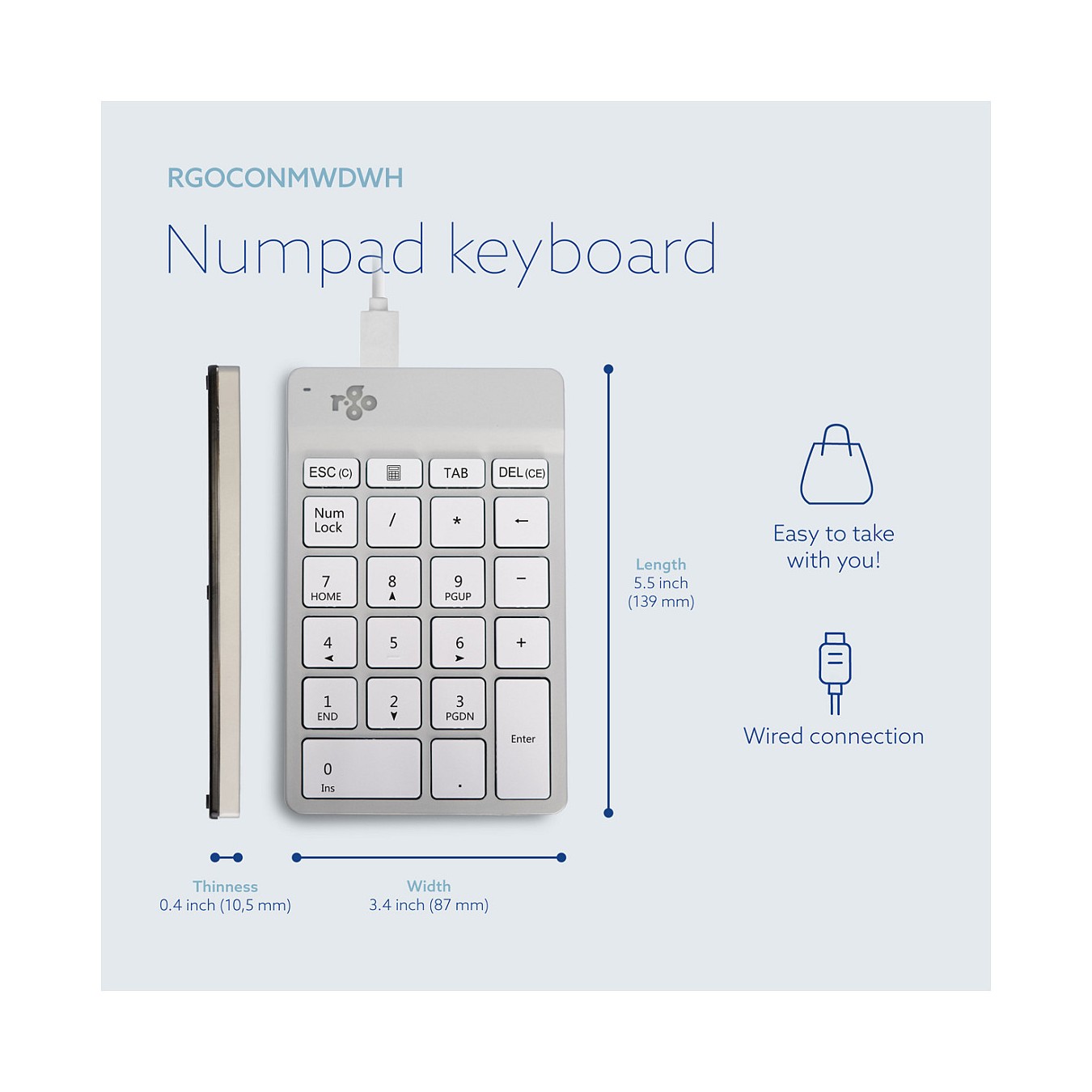 Buy R-Go Tools Numpad Break, Nummernblock, Kabelgebunden in Cyprus, Nicosia, Limassol, Larnaka, Pafos