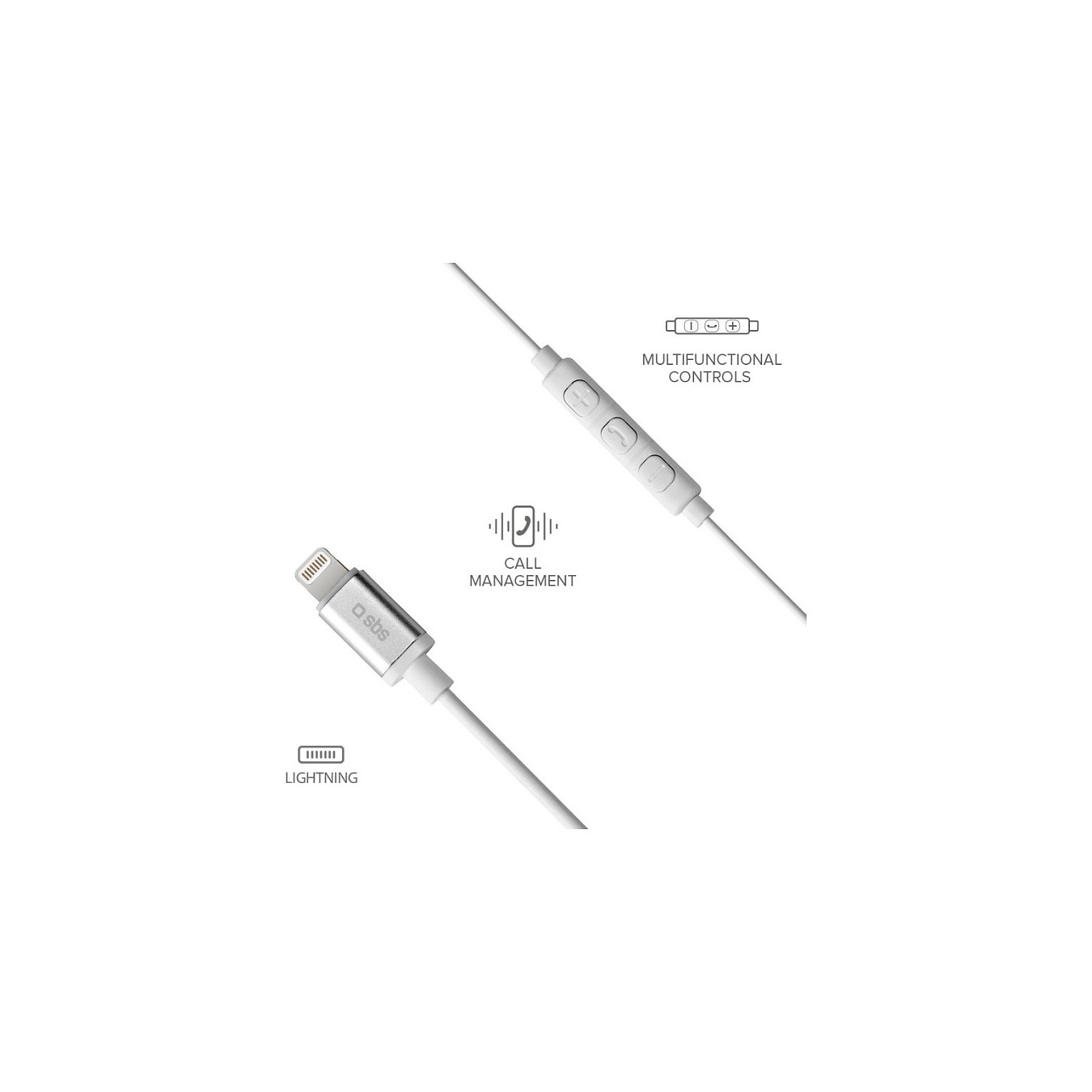 Buy SBS Mix 100 In-Ear-Headset mit Lightning-Anschluss wei in Cyprus, Nicosia, Limassol, Larnaka, Pafos