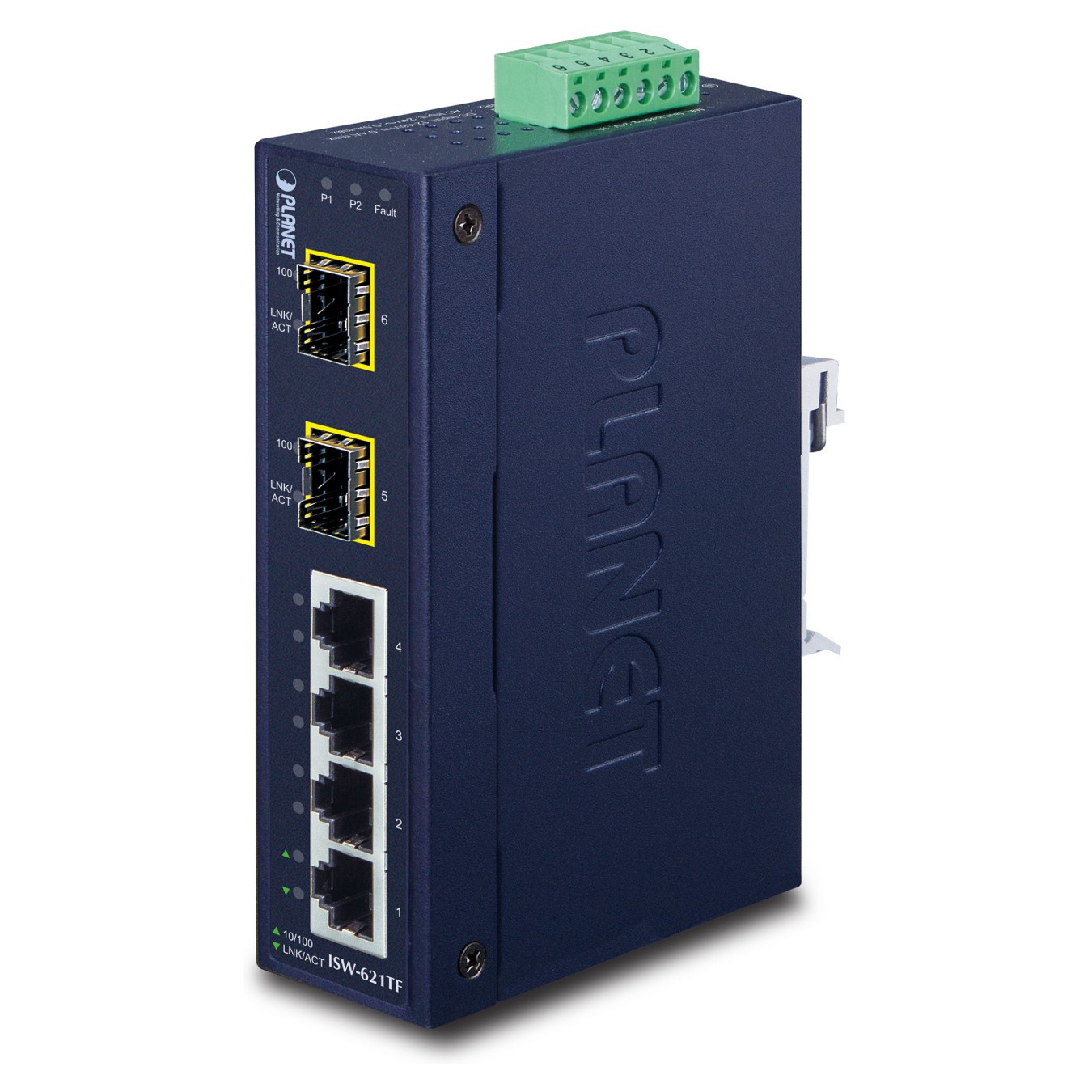 Buy PLANET 4+2 100FX SFP Industrial Ethernet Switch (-40~75 in Cyprus, Nicosia, Limassol, Larnaka, Pafos