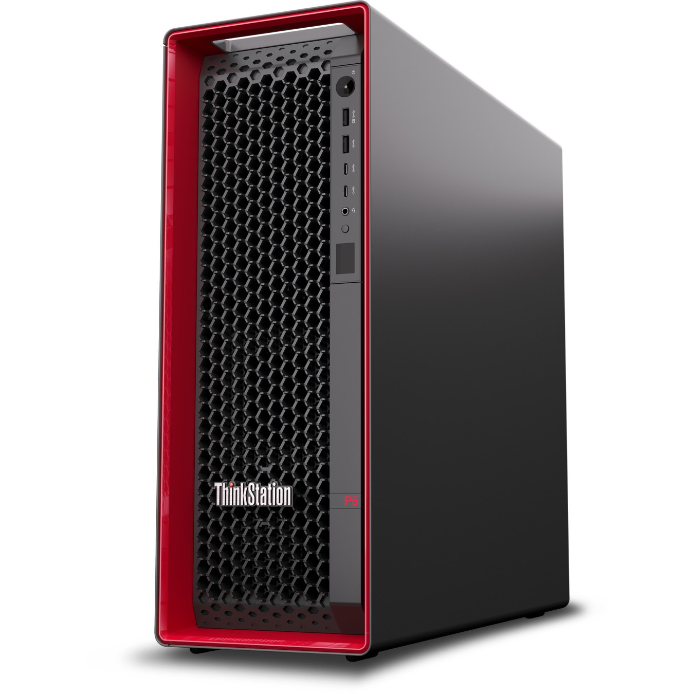 Lenovo ThinkStation P5 - W3-2525 - Black/Red, 32GB DDR5, 1TB NVMe, 3.5GHz (4.5GHz Boost), Win11 Pro for Workstations