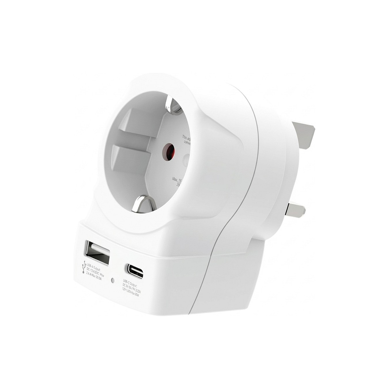 Buy SKROSS Länderstecker Europe to UK USB AC20PD wei in Cyprus, Nicosia, Limassol, Larnaka, Pafos