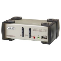Buy DATA KVM Desktop Switch 2-Port USB - PS 2 VGA KVM Switch with Audio & USB 2.0 Hub (KVM Cables included) ATEN in Cyprus, Nico