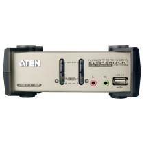 Buy DATA KVM Desktop Switch 2-Port USB - PS 2 VGA KVM Switch with Audio & USB 2.0 Hub (KVM Cables included) ATEN in Cyprus, Nico