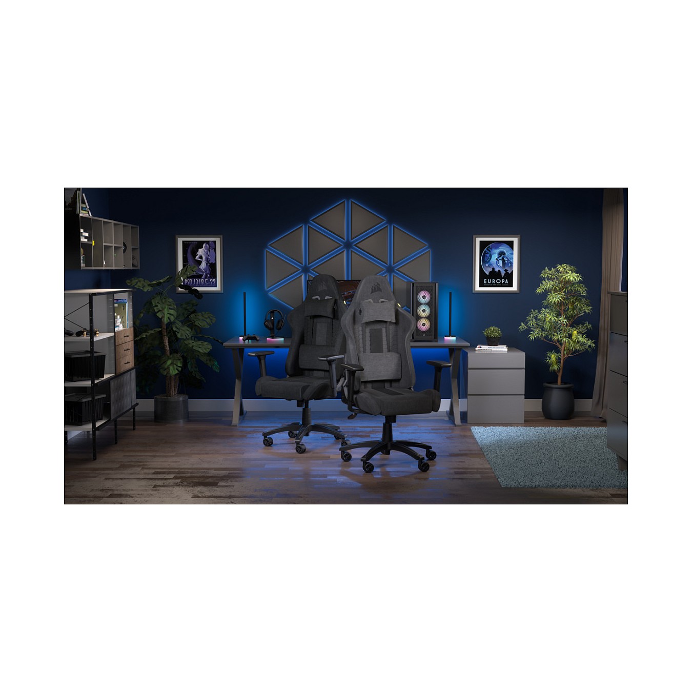Buy CORSAIR Gaming Stuhl TC100 RELAXED - Fabric (Grey and Black) in Cyprus, Nicosia, Limassol, Larnaka, Pafos