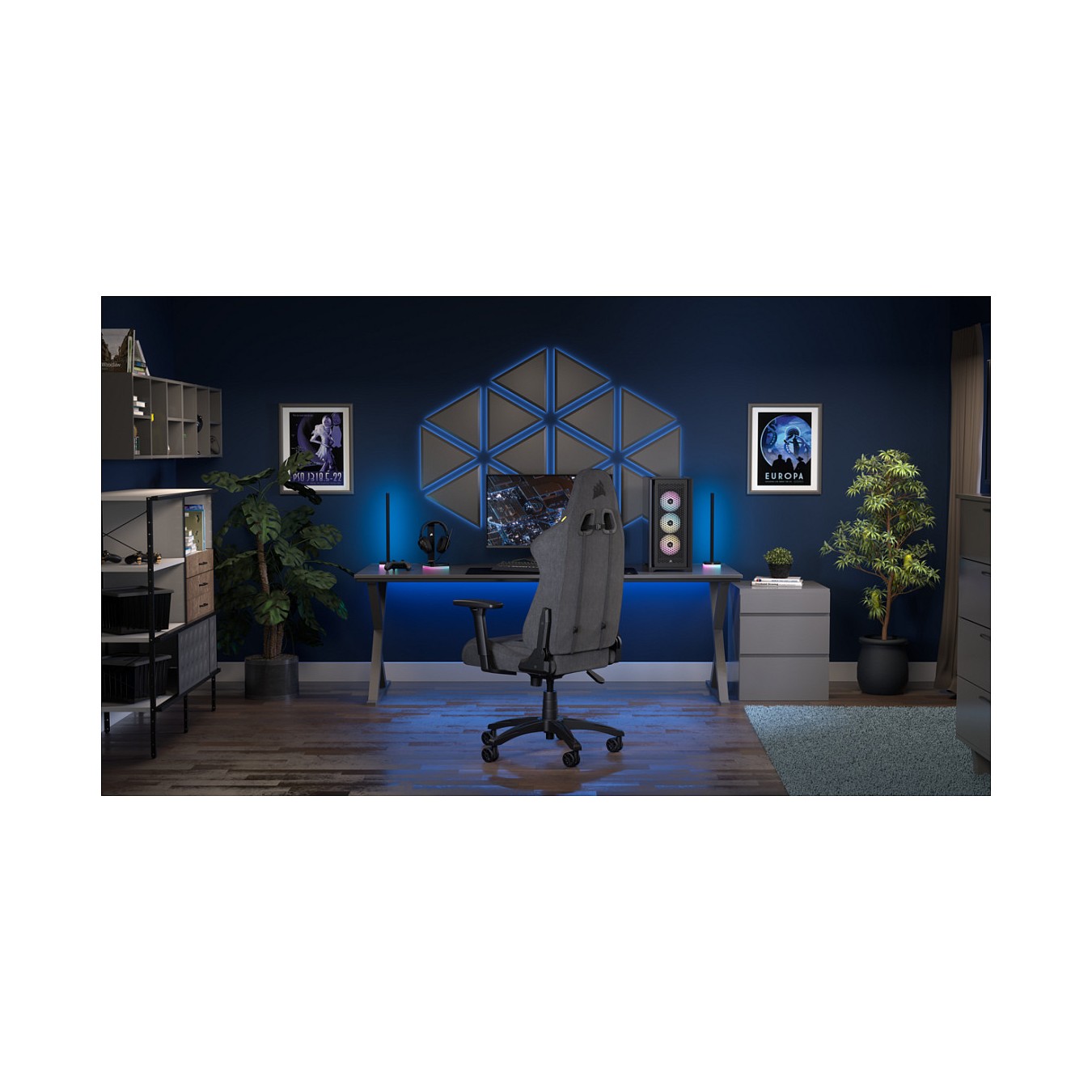 Buy CORSAIR Gaming Stuhl TC100 RELAXED - Fabric (Grey and Black) in Cyprus, Nicosia, Limassol, Larnaka, Pafos