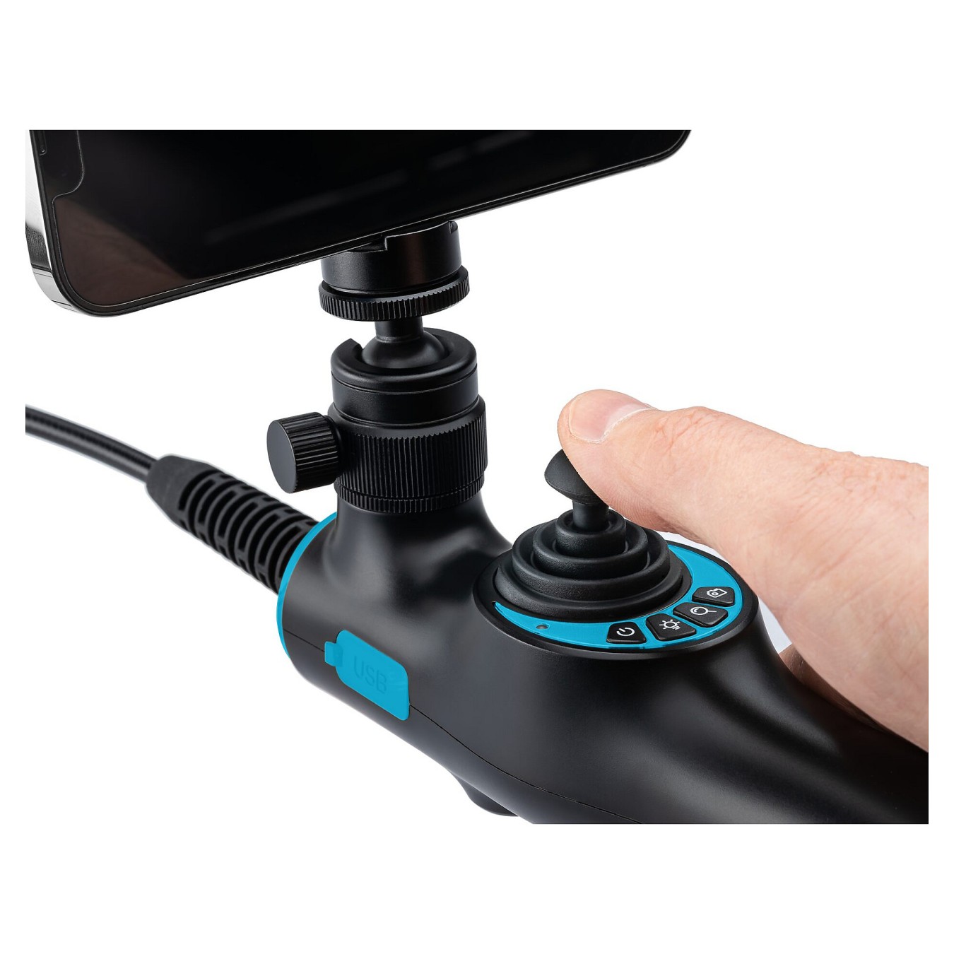 Buy Hazet HD Videoendoskop Satz mit 360 Schwenksonde 3,9mm, 4-teilig (schwarz blau, Foto- und Videoaufnahme via App) in Cyprus, 