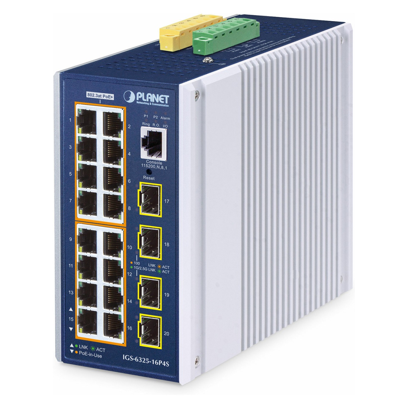 Buy PLANET Industrial 16-Port 10 100 1000T + 4 1G 2,5 SFP POE in Cyprus, Nicosia, Limassol, Larnaka, Pafos