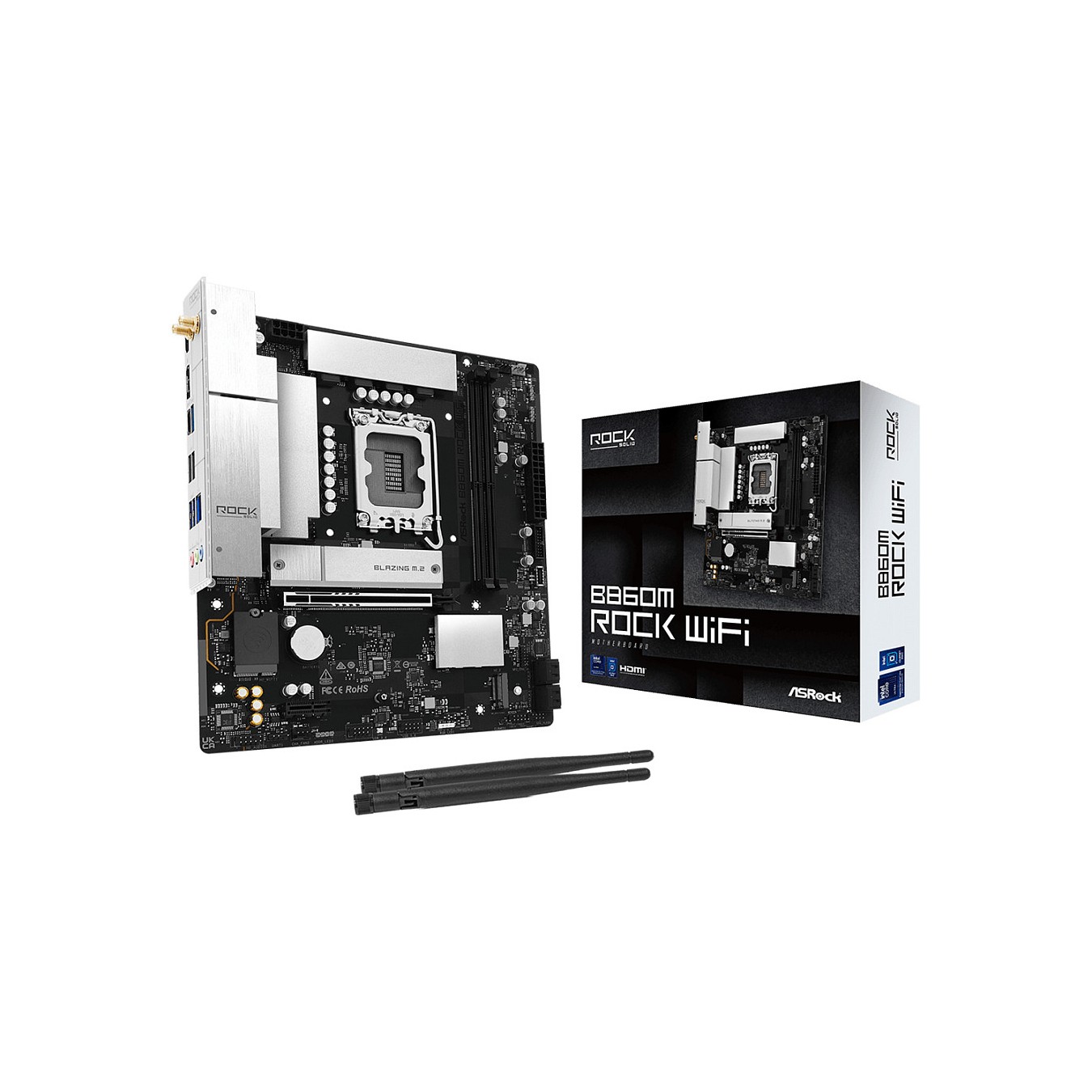 Buy ASRock B860M Rock Wifi 1851 mATX HDMI DP DDR5 in Cyprus, Nicosia, Limassol, Larnaka, Pafos