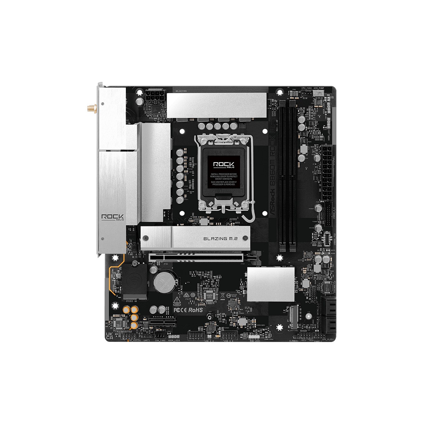 Buy ASRock B860M Rock Wifi 1851 mATX HDMI DP DDR5 in Cyprus, Nicosia, Limassol, Larnaka, Pafos