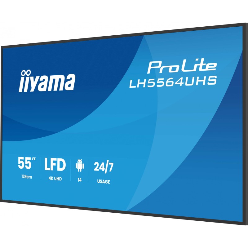 Buy Iiyama LH5564UHS-B1AG - 55" 4K UHD VA Digital Signage Panel, Android 14, Wi-... in Cyprus, Nicosia, Limassol, Larnaka, Pafos