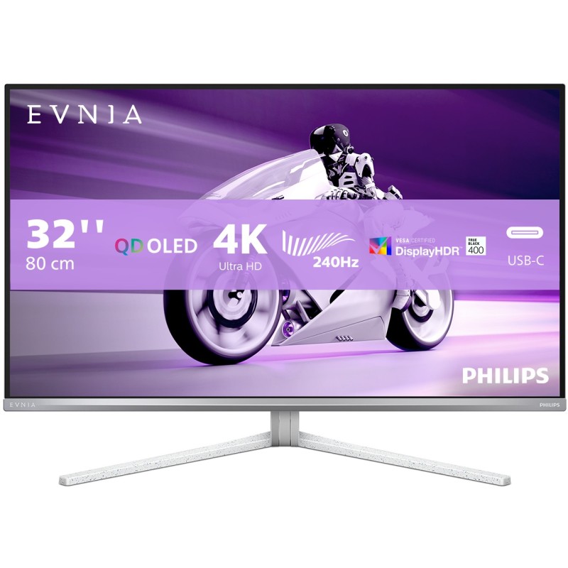 Buy Philips Evnia 32M2N8900 - 31.5in QD-OLED 4K 240Hz Gaming Monitor, White, 2xH... in Cyprus, Nicosia, Limassol, Larnaka, Pafos
