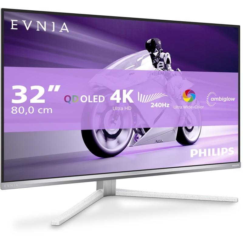 Buy Philips Evnia 32M2N8900 - 31.5in QD-OLED 4K 240Hz Gaming Monitor, White, 2xH... in Cyprus, Nicosia, Limassol, Larnaka, Pafos