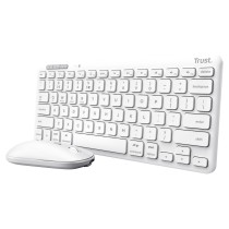 Buy Trust Lyra Wireless Keyboard & Mouse White DE in Cyprus, Nicosia, Limassol, Larnaka, Pafos
