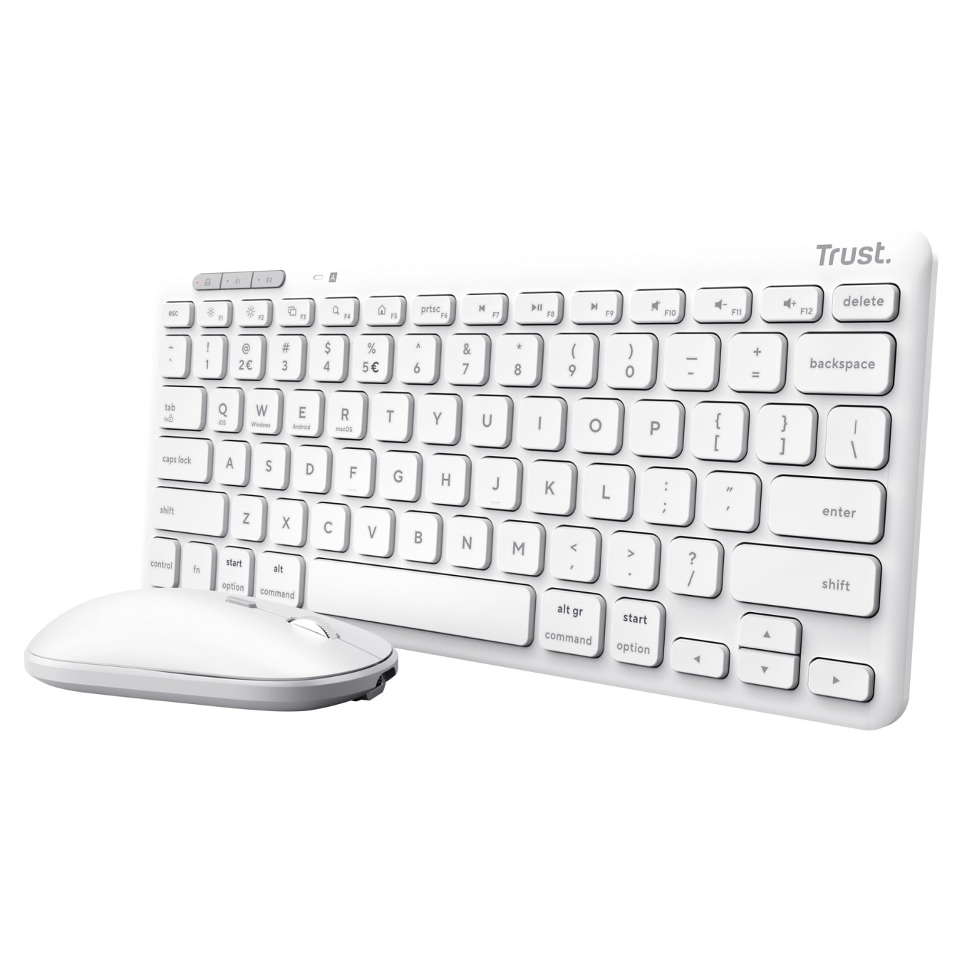Buy Trust Lyra Wireless Keyboard & Mouse White DE in Cyprus, Nicosia, Limassol, Larnaka, Pafos