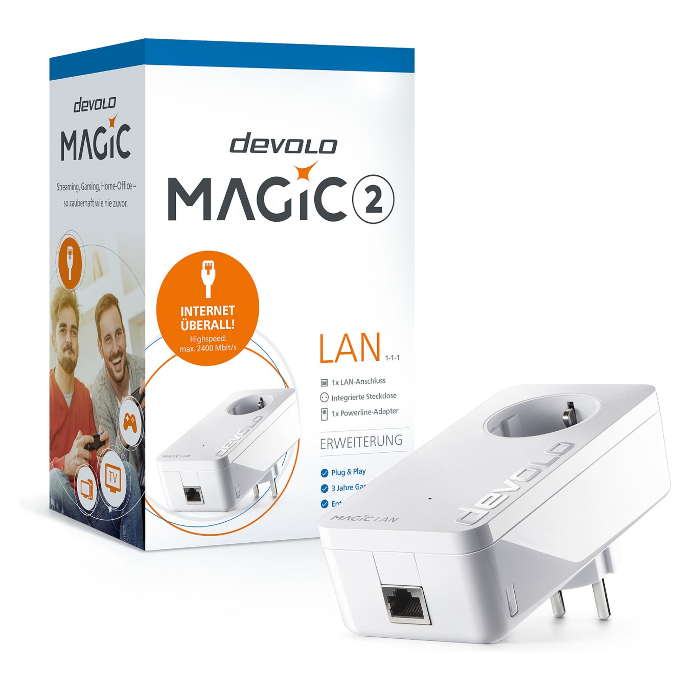 Buy devolo Magic 2 LAN Powerline Adapter Powerline bis zu 2.400 Mbit s, 1x Gigabit LAN in Cyprus, Nicosia, Limassol, Larnaka, Pa