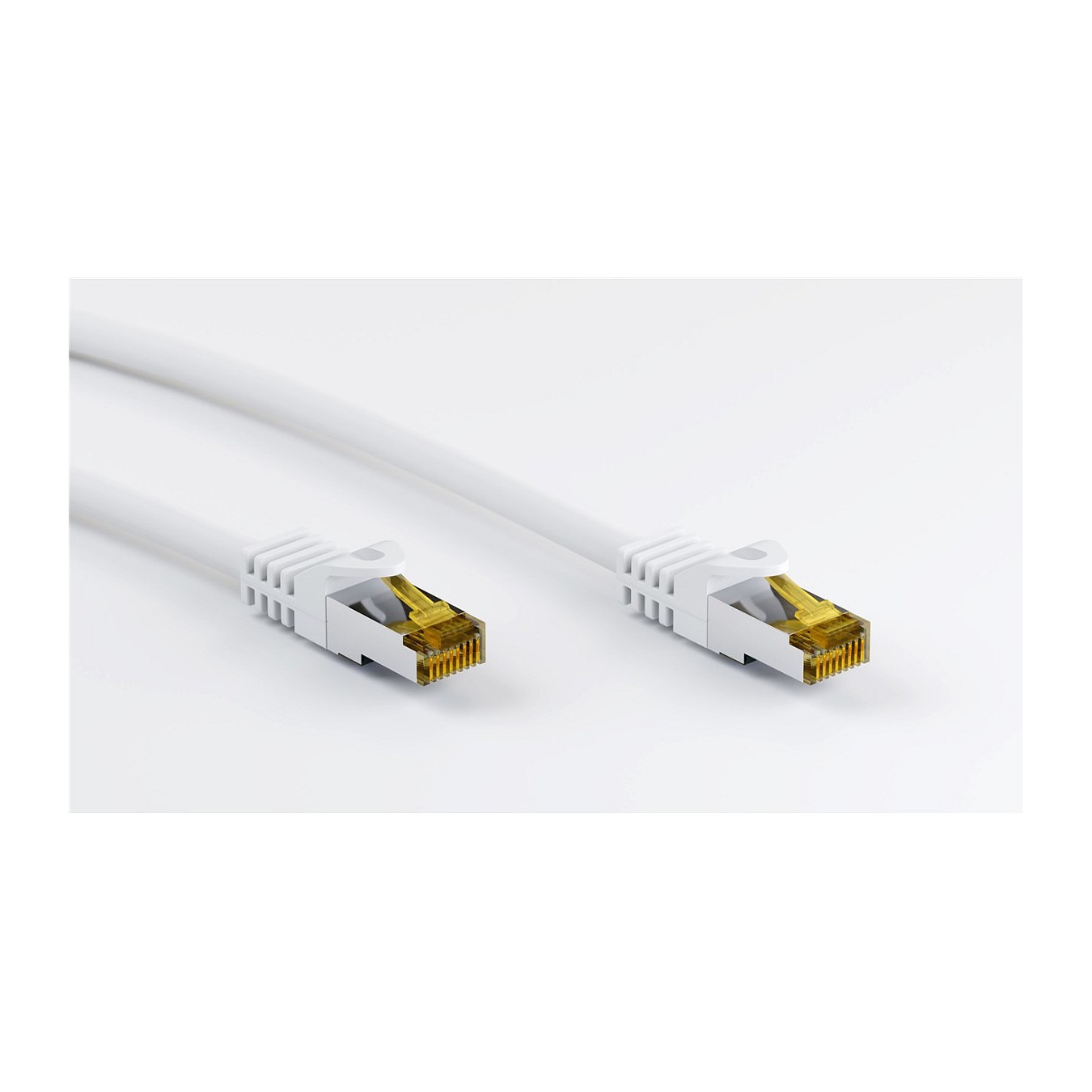 Buy Goobay 2m RJ45 Patchkabel CAT 6A S FTP (PiMF), 500 MHz, mit CAT 7 Rohkabel, weiß LSZH halogenfrei, Kupfer in Cyprus, Nicosia