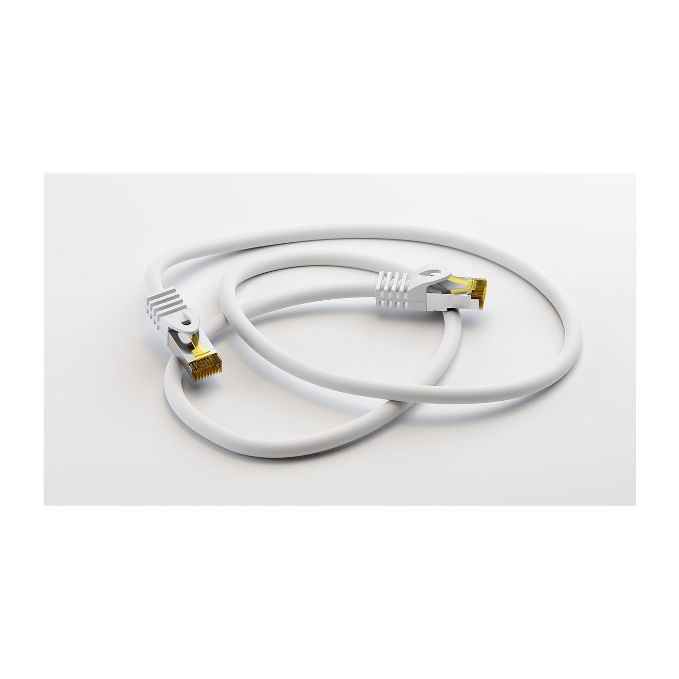 Buy Goobay 2m RJ45 Patchkabel CAT 6A S FTP (PiMF), 500 MHz, mit CAT 7 Rohkabel, weiß LSZH halogenfrei, Kupfer in Cyprus, Nicosia