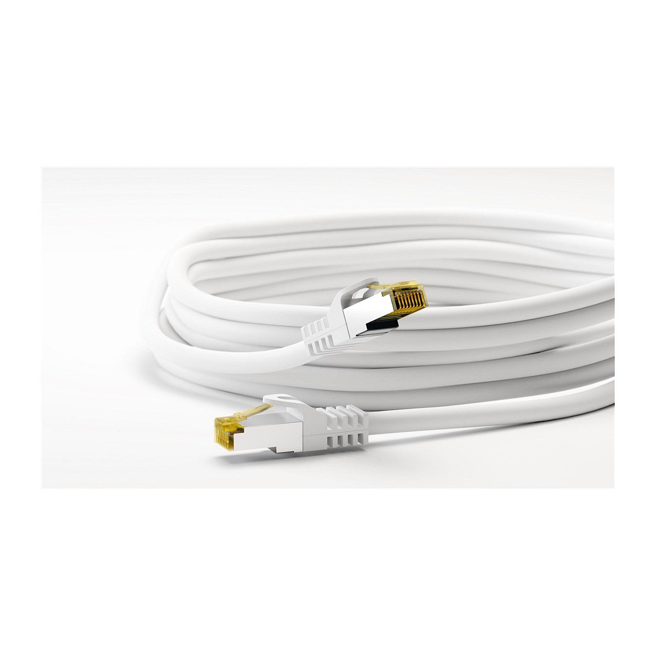 Buy Goobay 2m RJ45 Patchkabel CAT 6A S FTP (PiMF), 500 MHz, mit CAT 7 Rohkabel, weiß LSZH halogenfrei, Kupfer in Cyprus, Nicosia