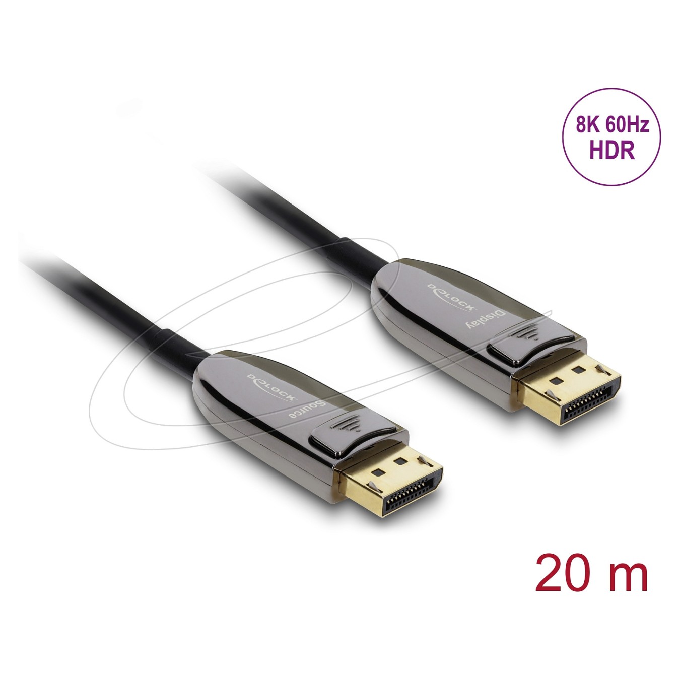 Buy Delock Aktives Optisches Kabel DisplayPort 2.1 8K 60 Hz 40 Gbps 20 m in Cyprus, Nicosia, Limassol, Larnaka, Pafos