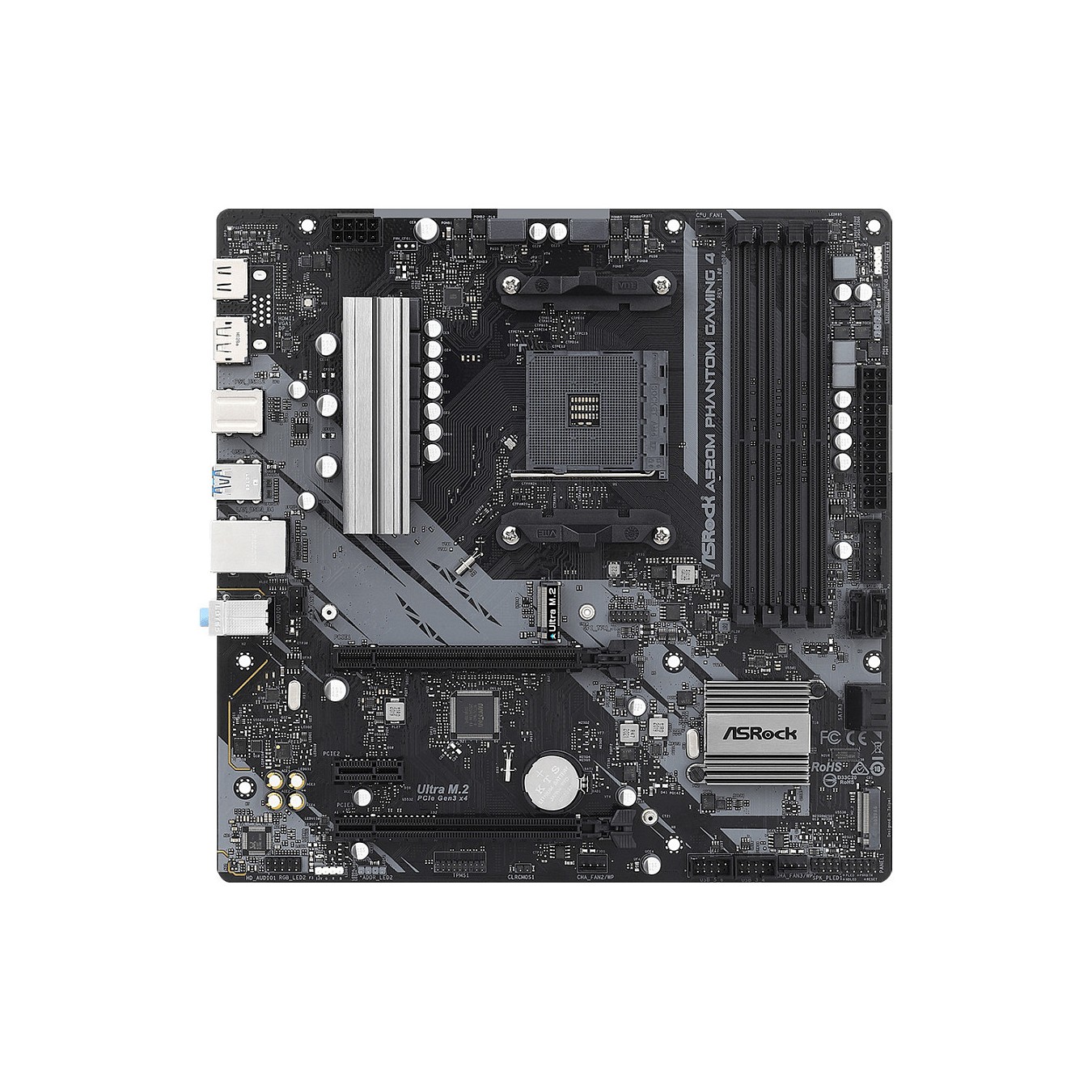 Buy ASRock A520M Phantom Gaming 4 AM4 mATX HDMI DP DDR4 retail in Cyprus, Nicosia, Limassol, Larnaka, Pafos