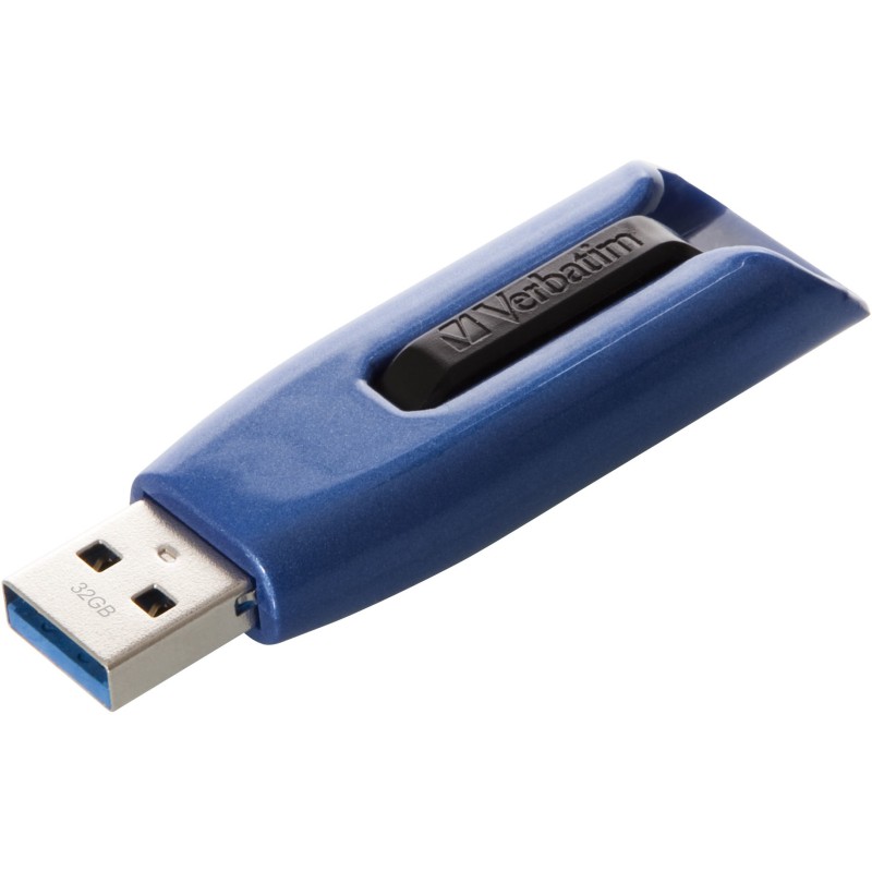 Buy Verbatim V3 MAX - 32GB - USB 3.2 Gen1 (USB 3.0) - Blue Slide USB-A Flash Drive in Cyprus, Nicosia, Limassol, Larnaka, Pafos