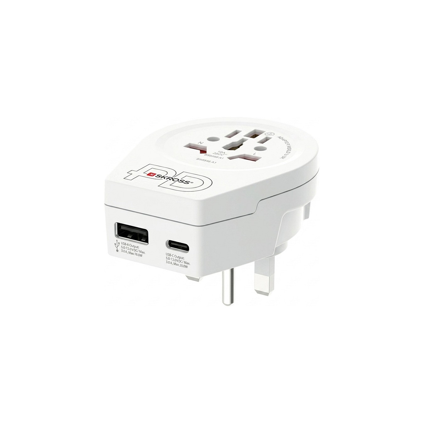 Buy SKROSS World to US USB AC20PD in Cyprus, Nicosia, Limassol, Larnaka, Pafos